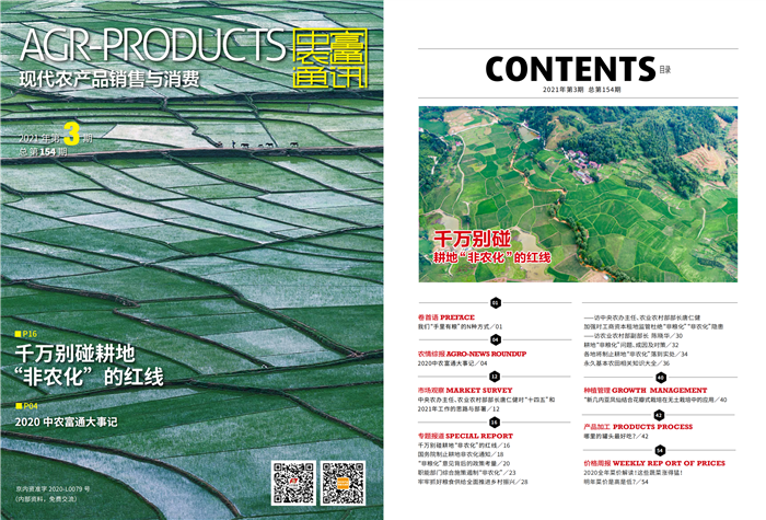 總第154期《現(xiàn)代農(nóng)產(chǎn)品銷售與消費(fèi)》20221年第3期(圖1)
